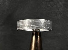 GIBEON Meteorit Ring - Größe 4,75 - Ehering Weltraum Astronomie Schmuck A 51247