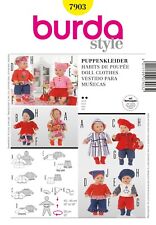 Burda Style Schnittmuster - Puppenkleider - 3 verschiedene Sets - Nr. 7903