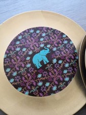 8 Platzteller mit Elefanten