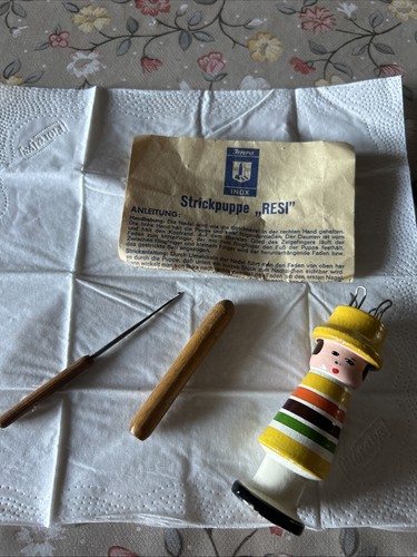 Vintage strickpuppe resi - vintage, „resi“