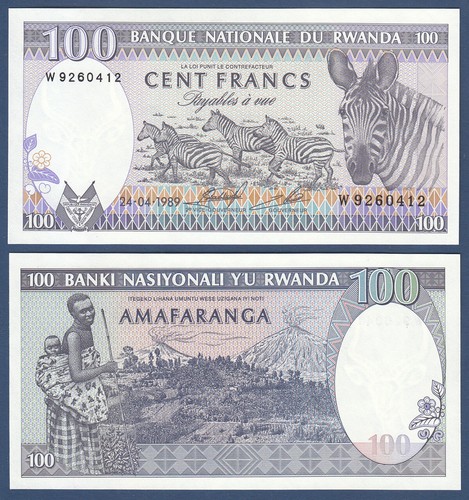 Ruanda rwanda 100 francs - /,