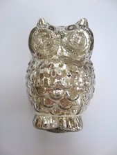 Glas-Eule 11cm (silber