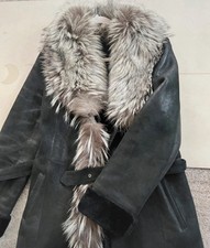 Luxus Echtleder Mantel mit