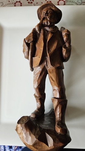 Holzfigur geschnitzt cm - 24,