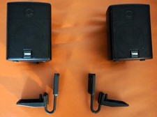 2 Stück Canton MX Satelliten Lautsprecher mit Wandhalter in Schwarz