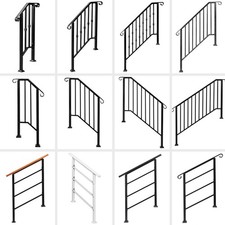 Treppengeländer Handlauf Aufmontage Seitenmontage für Treppen 1/2/3/4 Stufe