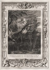Pan Syrinx Greek mythology Mythologie Kupferstich engraving Bernard Picart 1730
