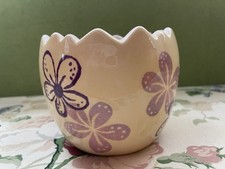 MONZA Pflanztopf Übertopf Ostern ❤️ Blumentopf Landhaus Shabby Lila Creme 11x13