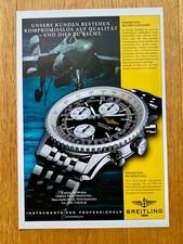 Breitling Old Navitimer & Kampfjet 2000 Vintage Watch Ad Werbung Reklame