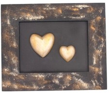 2 Herzen gold Bild Hochzeit