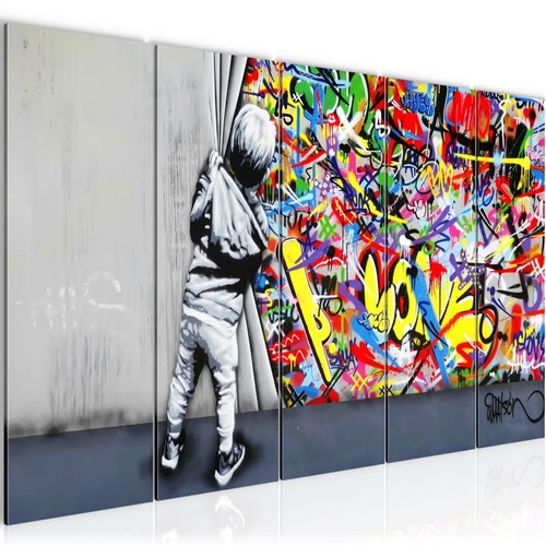 Bilder banksy boy wandbild - banksy,