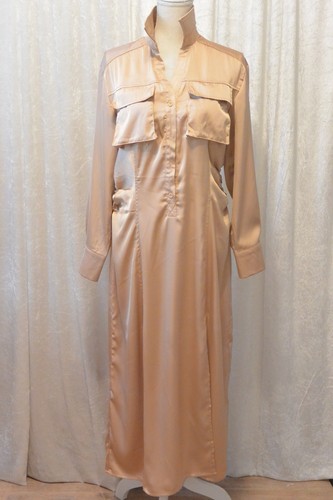 Kleid designer satin beige - designer,