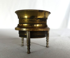 starke Lupe fokussierbar auf Dreibein, Messing antik