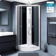 Komplettdusche Eckeinstieg, Duschkabine, Fertigdusche 80x80 / 90x90 /  100x100