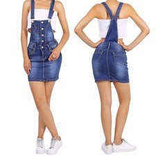 Latzrock Mini Jeans Rock