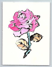 Wasserfarbe Malerei Rosa Rose