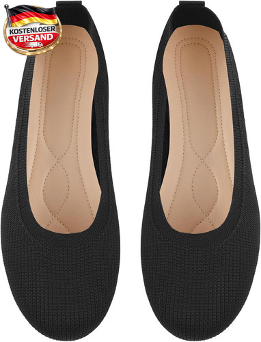 Damen ballerinas knit schuhe - ballerinas,