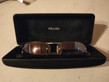 PRADA SONNENBRILLE mit Etui SPR 56 A  2AC-5A1 Schwarz Gold, Zustand siehe Bilder