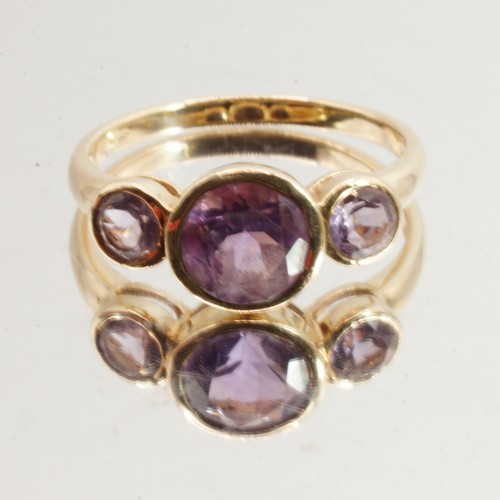 Ring gelbgold lila - 9,