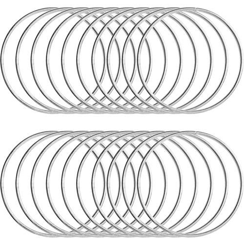 Stk 8cm silber metallringe - silber,