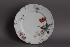 Antikes Haviland & Co Limoges Bunte Blumen Speiseteller 24,5cm Gold berieben (8)