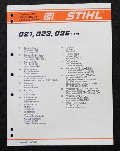 Original stihl 021 023 025 - original,