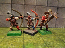 Vintage Warhammer Tabletop : 3 Soldaten Schützen - Bogen - Armbrust