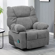 HOMCOM Relaxsessel mit Massagefunktion, Drehbarer Massagesessel, Fernbedienung