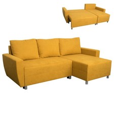 Ecksofa - senf - Liegefunktion