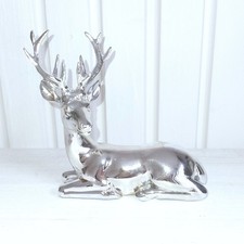 NEU Hirsch Silber Liegend