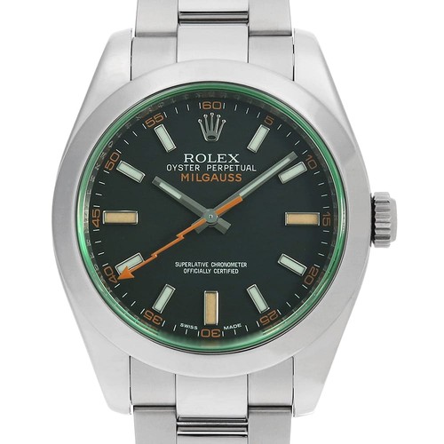 Rolex milgauss green glass - rolex,