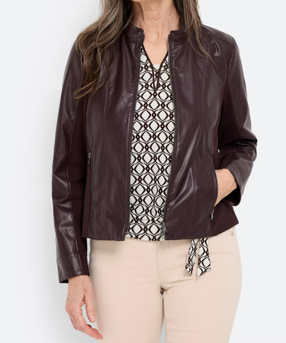 Bonita jacke aus lederimitat - aus,