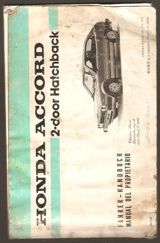Betriebsanleitung honda accord - betriebsanleitung,