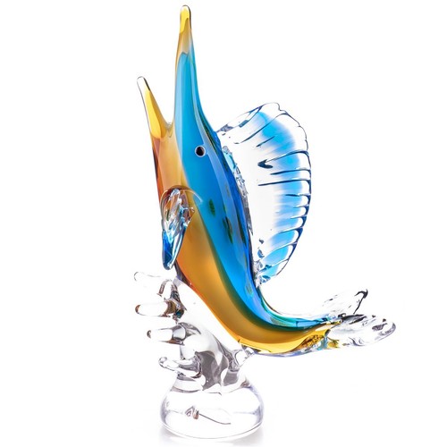 Skulptur glas fisch - glas,