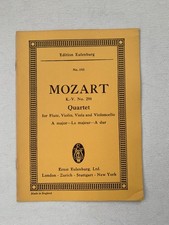 Noten . Mozart. KV 298. Quartet. A dur.   Taschenpartitur.
