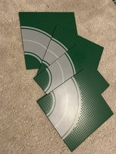 4 Lego Strassenplatten Kurven In Grün 