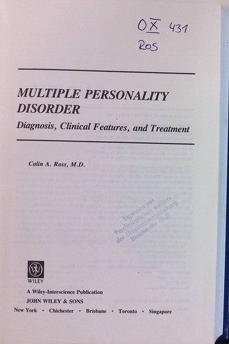 Multiple personality disorder - multiple,