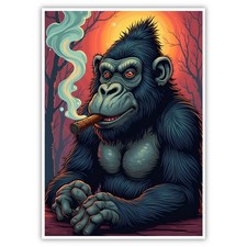 Affe Bild Humor A4 Kunstdruck