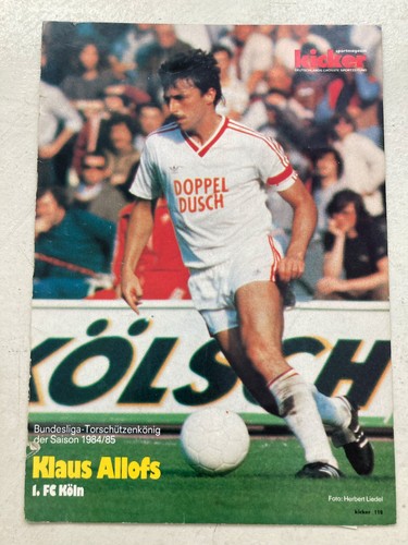 Kicker stecktabelle 1985 - kicker, 1985/86