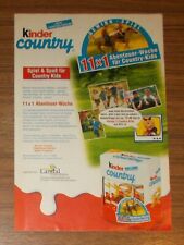 Seltene Werbung Ferrero KINDER COUNTRY Abenteuer Woche Landal GreenPark 2000