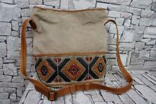 FOSSIL DAMEN ECHT LEDER BEUTEL MESSENGER SCHULTER FREIZEIT VINTAGE TASCHE ETHNO