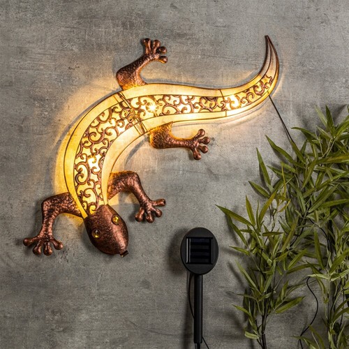 Solar led wanddeko gecko - gecko, mit