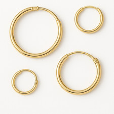 Echt Gold 585 Creolen Ohrringe