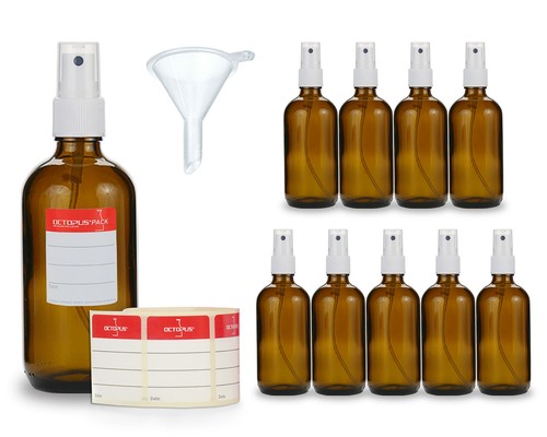 Braunglasflaschen 100ml - 10, x