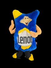 Vintage Clemens Plüsch Werbefigur - Lenor Flasche - Handpuppe - 1970er - 32 cm