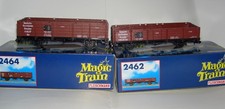 Fleischmann Magic Train, DR Hochbordwagen 2464, Mittelbordwagen 2462