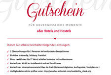 a&o Hotel Gutschein - Venedig Salzburg FFM - 2 nächte 2 Personen bis 23.11.2025