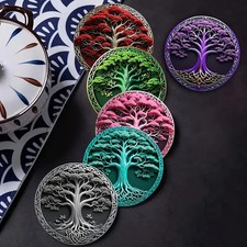 6x Wikinger Lebensbaum Farb