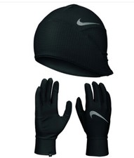 Nike Herren DRI FIT Knitted Tech Gloves Running Lauf Handschuhe + Beanie 9385-15
