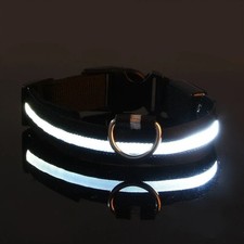 LED Hundehalsband Nylon Leine Blinkend Leuchtend Nacht Sicherheit Haustier